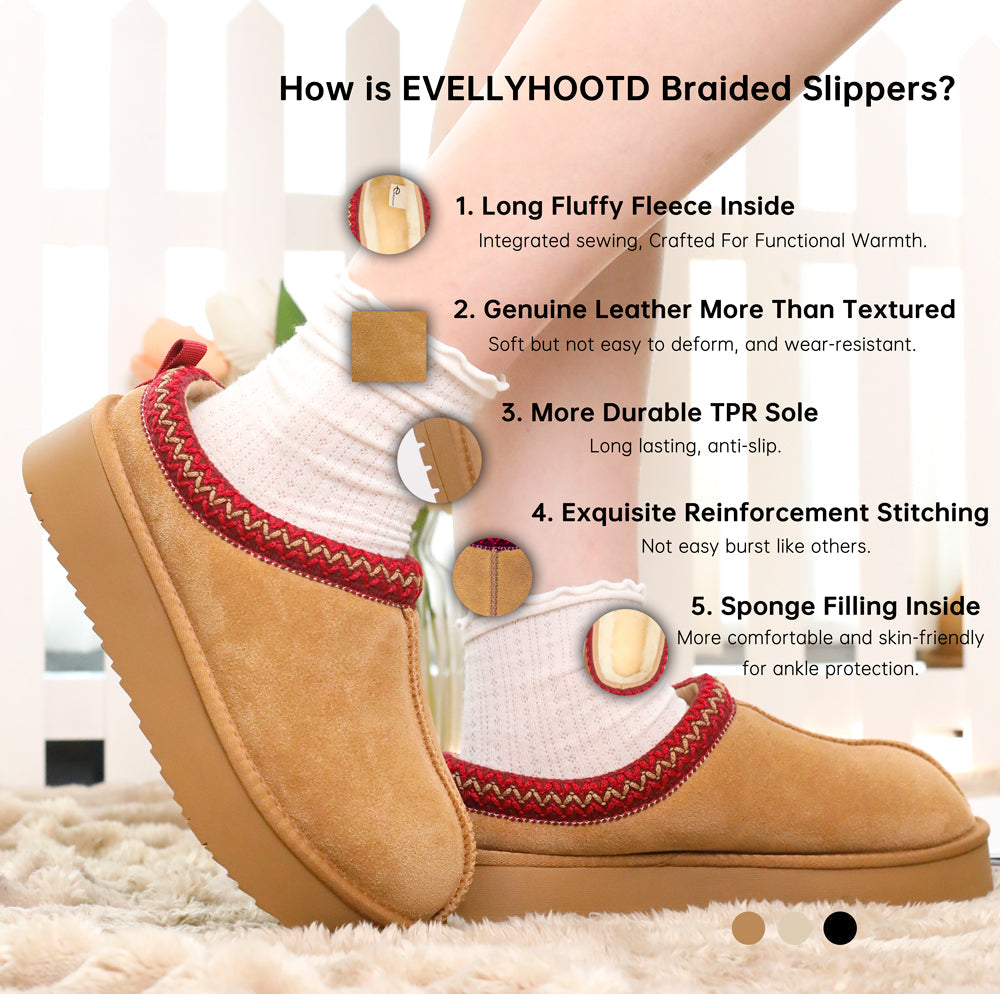 2410 Platform Braided Slipper Shoes