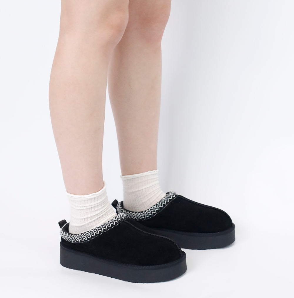 2410 Platform Braided Slipper Shoes