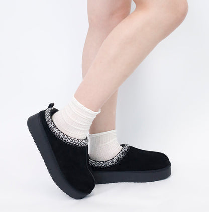 2410 Platform Braided Slipper Shoes